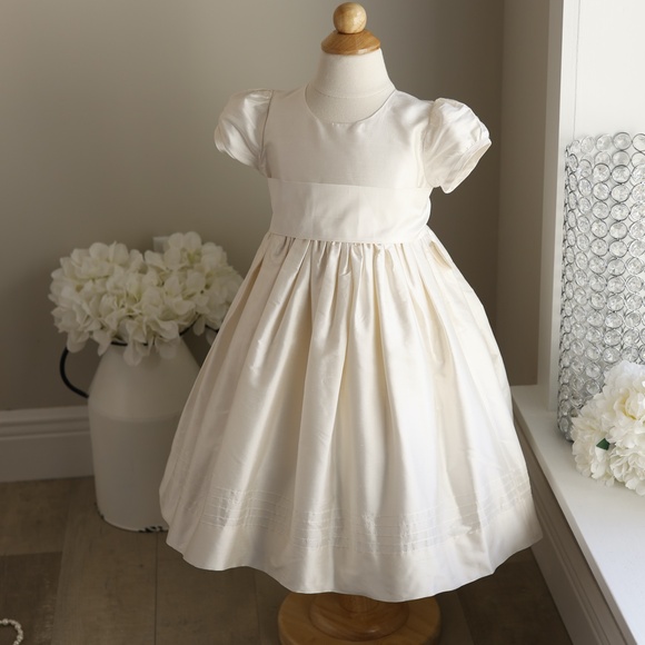 Ivory Flower Girl Dress 24 Months Designer Flower Girl Special Occasion NWT - Picture 5 of 9